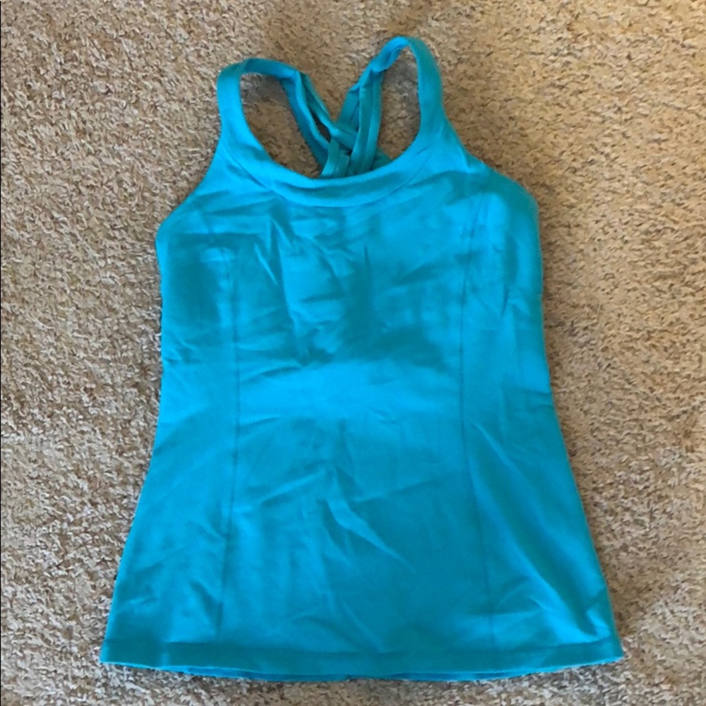 Lululemon crossback tank w/bra size 6